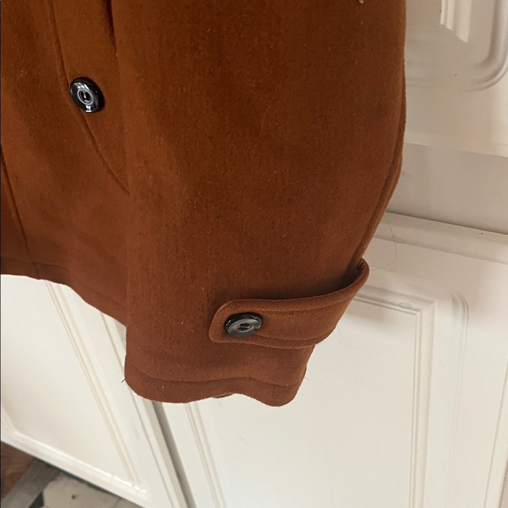 VIP Men's Rust Pea Coat - Picture 7 of 7